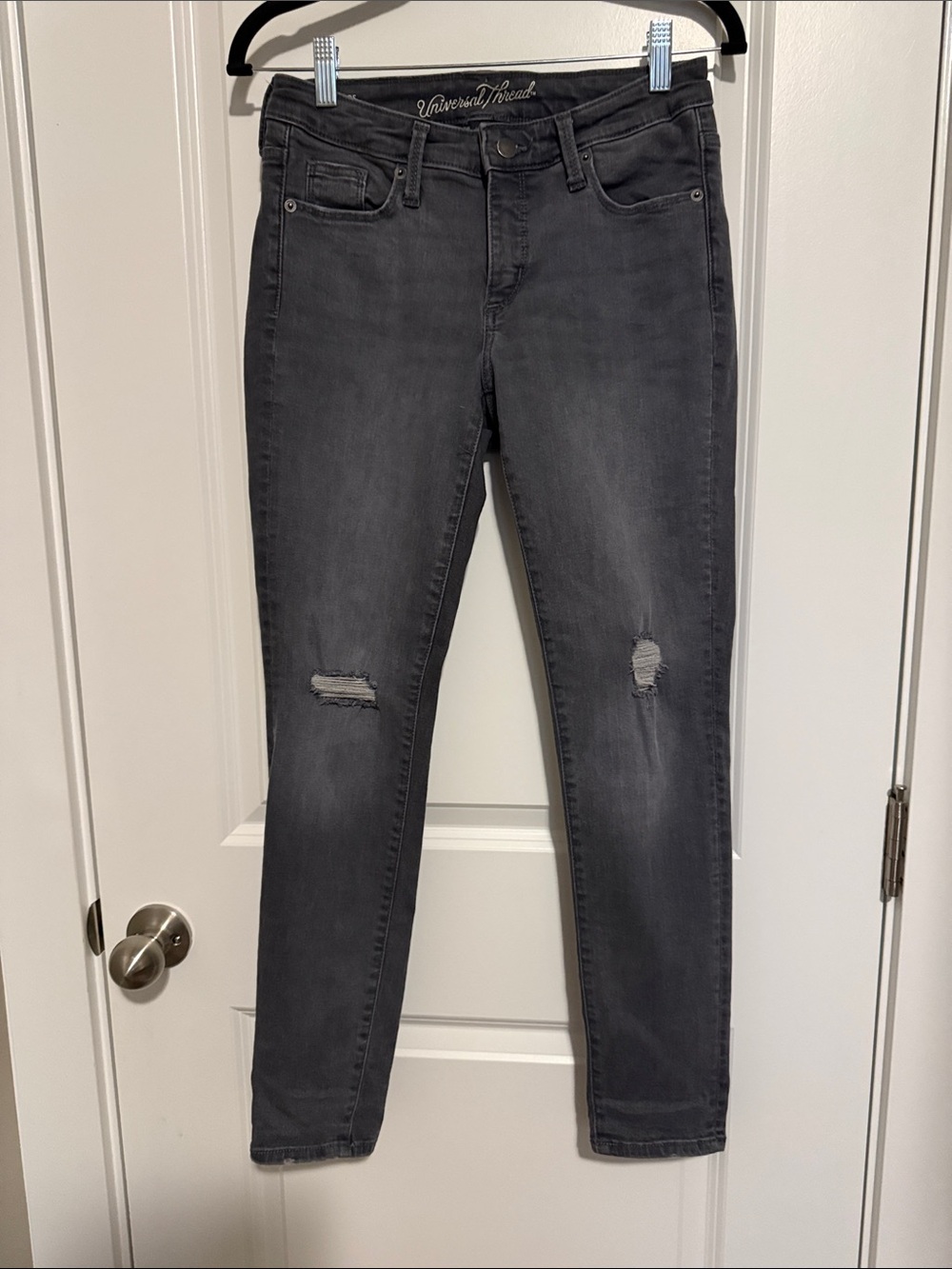 Universal Thread Gray Distressed Skinny Jeans